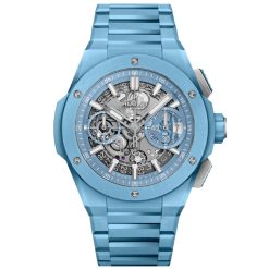 Hublot Big Bang Integrated 40mm Sky Blue Ceramic Watch with Skeleton Dial HUB1710 456.EX.5120.EX