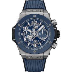 Hublot Big Bang Unico 44mm Blue Skeleton Titanium Watch HUB1280 421.NL.5170.RX