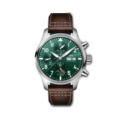 IWC Pilot Chronograph IW388103 Green Dial 41mm Stainless Steel