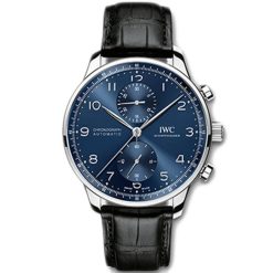 IWC Portuguese Chronograph 41mm Blue Dial Stainless Steel Watch IW371606