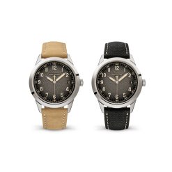 Patek Philippe 5226G-001 Calatrava Textured Charcoal Gray Dial Beige Calfskin Leather Strap