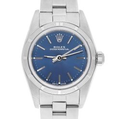 Rolex Oyster Perpetual 76030 26MM Blue Dial Stainless Steel Watch