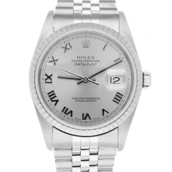 Rolex Datejust 36 Silver Roman Dial Stainless Steel Watch 16220
