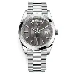 Rolex 228206 Day-Date Dark Rhodium Index 40mm Platinum Men's Watch