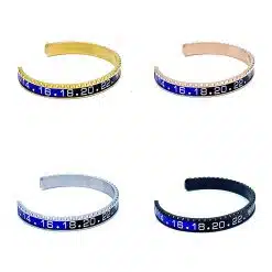 Alternative view of Speedometer Style Bracelet 1pcs Stainless Steel Watch Bangle, Black-Blue with Digits