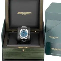 Alternative view of Audemars Piguet 15550ST.OO.1356ST.06 Blue Dial 37mm