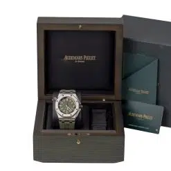 Alternative view of Audemars Piguet 15720ST.OO.A052CA.01 Royal Oak Offshore Khaki green 42mm