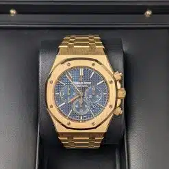 Alternative view of Audemars Piguet 26320BA.OO.1220BA.02 Royal Oak Chronograph 41mm Blue Dial