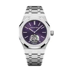 Audemars Piguet 26660ST.OO.1356ST.02 Royal Oak Plum with “Petite Tapisserie” Pattern 37mm Dial Stainless Steel Bracelet Watch
