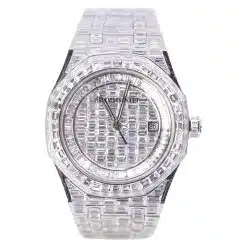 Audemars Piguet Royal Oak Chandelier Aftermarket Diamonds 18K White Gold 41mm Watch