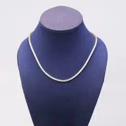 Alternative view of 14k Yellow Gold Tennis 10-pointer Diamond Chain 17 inch