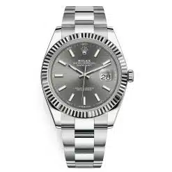 Rolex Datejust 126334-0013 Dark Rhodium Index Oyster 41mm Stainless Steel Mens Watch