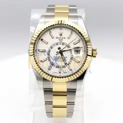 Alternative view of Rolex Sky-Dweller 326933-0009 White Dial 18K Yellow Gold & Stainless Steel 42mm Watch