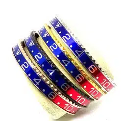 Speedometer Style Bracelet 1pcs Stainless Steel Watch Bangle, Red-Blue with Digits