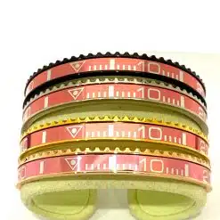 Speedometer Style Bracelet 1pcs Stainless Steel Watch Bangle, Pink with Digits