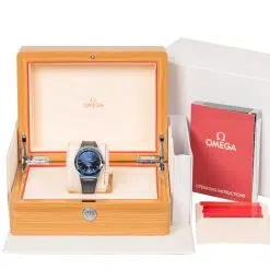 Alternative view of Omega Constellation 131.33.41.21.03.001 Blue 41mm Steel on Leather strap