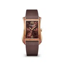 Patek Philippe 4962-200R-001 Gondolo Lacquered Brown Dial Chocolate Brown Calfskin Leather Strap