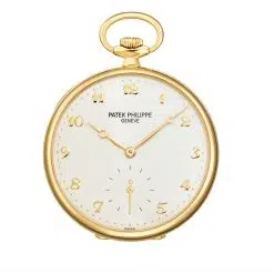 Patek Philippe 973J-001 Pocket Watch White Dial Yellow Gold Case