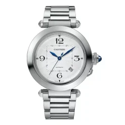 Cartier Pasha WSPA0009 41MM Silver Dial Stainless Steel Watch