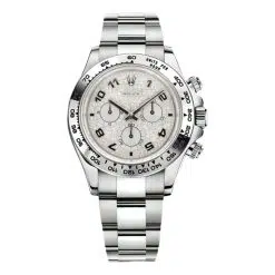 Rolex 116509 Cosmograph Daytona  Pave Diamond Arabic Dial Oyster White Gold 40mm