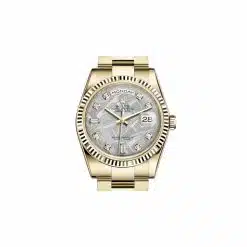 Rolex Day-Date 118238 Meteorite Diamond Dial Oyster Gold Oyster Bracelet 36mm Watch