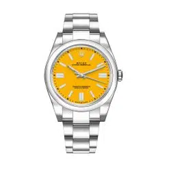 Rolex 124300-0004 Oyster Perpetual Yellow Dial 41mm
