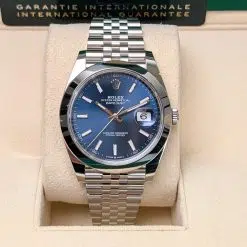 Alternative view of Rolex Datejust 126300-0002 Blue Index Jubilee 41mm Stainless Steel Men's Watch