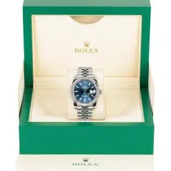 Alternative view of Rolex Datejust 126334-0002 Blue Index 41mm Jubilee Stainless Steel