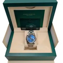 Alternative view of Rolex Datejust 126334-0025 Blue Roman Oyster 41mm Stainless Steel Men's Watch