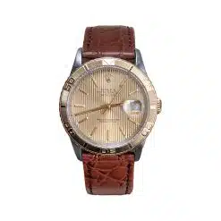 Rolex 16263 Datejust 36mm Turn-O-Graph Champagne Tapestry Dial