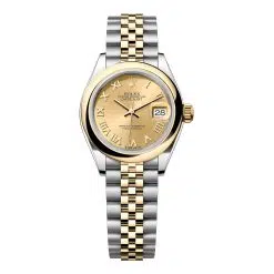 Rolex Lady-Datejust 279163-0009 Champagne Roman Dial Jubilee Bracelet