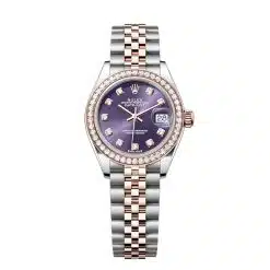 Rolex 279381RBR.0015 28mm Lady Datejust Purple Dial Jubilee Watch