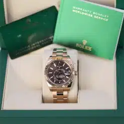 Alternative view of Rolex Sky-Dweller 326935 Everose Gold Chocolate Dial 42mm Watch