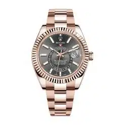 Rolex Sky-Dweller 326935-0007 Everose Gold Dark Rhodium Index Dial Watch