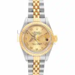 Rolex Datejust 69173 Champagne Dial Roman 18k Yellow Gold And Stainless Steel Watch