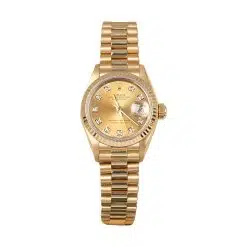 Rolex 69178 Lady Datejust 18K Yellow Gold  President Champagne Diamond Dial Watch