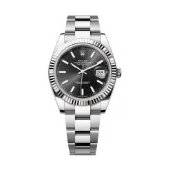 Rolex Datejust 126334-0017 Black Index Dial Fluted Bezel Oyster Bracelet