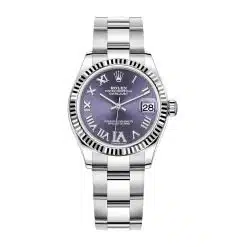 Rolex Datejust 278274-0025 Purple Roman Dial with Luminescent Markers Oyster Bracelet 31mm Watch