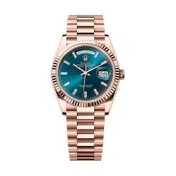 Rolex Day Date 128235-0085 Blue-green Diamonds Dial