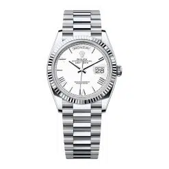 Rolex Day-Date 128236-0017 White Roman Dial