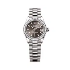 Rolex Lady-Datejust 279139RBR-0009 Dark Grey Dial White Gold Bracelet