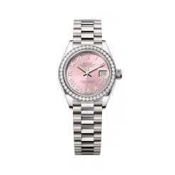 Rolex Lady-Datejust 279139RBR-0012 Pink Roman Dial White Gold Bracelet
