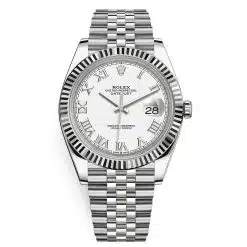 Rolex Datejust 126334-0024 White Roman Jubilee 41mm Stainless Steel Mens Watch